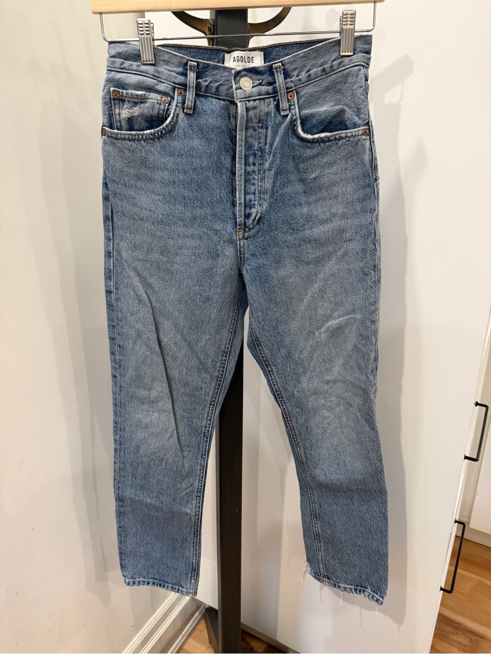 AGOLDE Riley Light Blue Denim Jeans